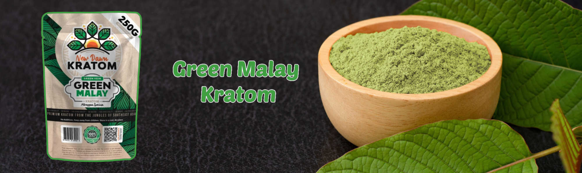 image of green malay kratom for relaxation