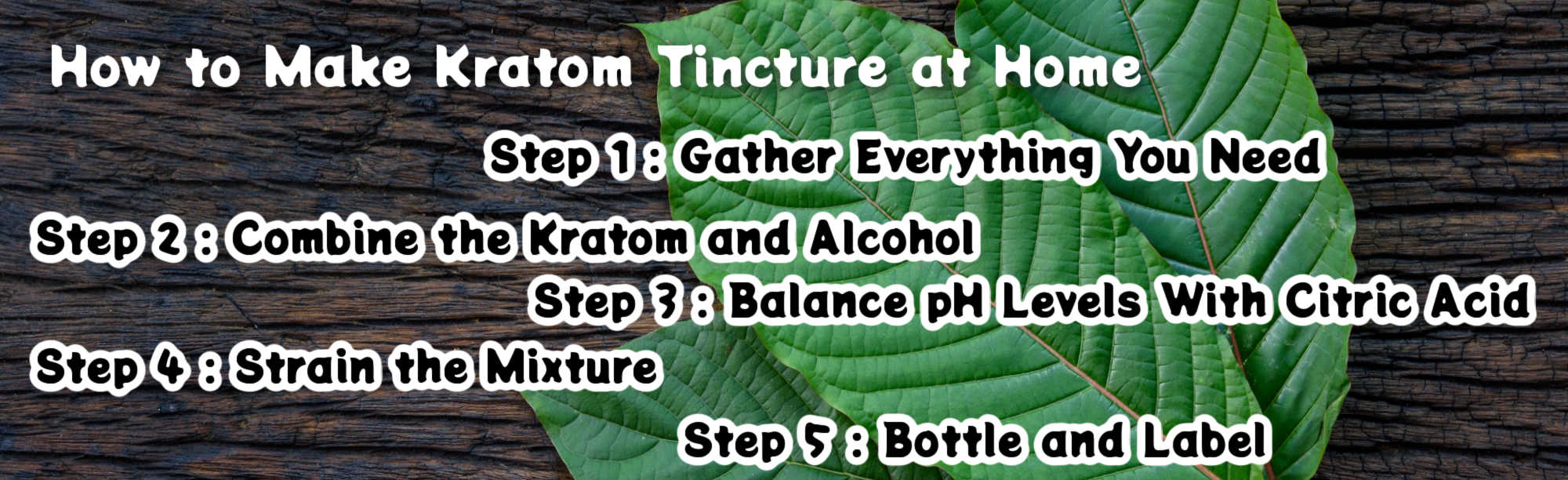 image of how to make kratom tincture at home