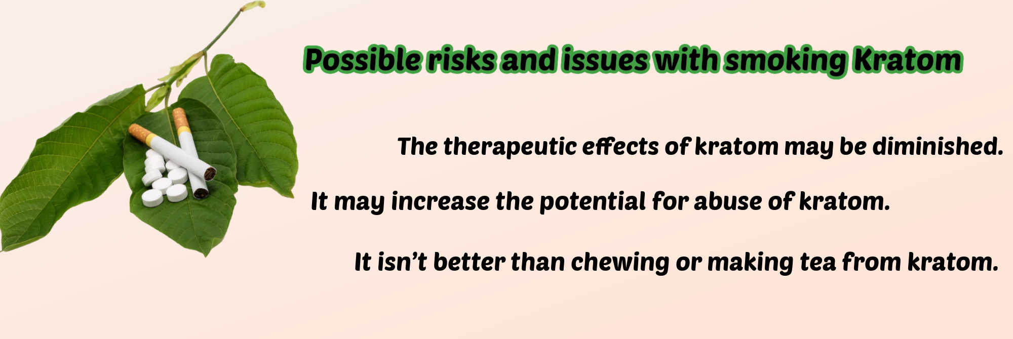 image of possible risks and issues with smoking kratom