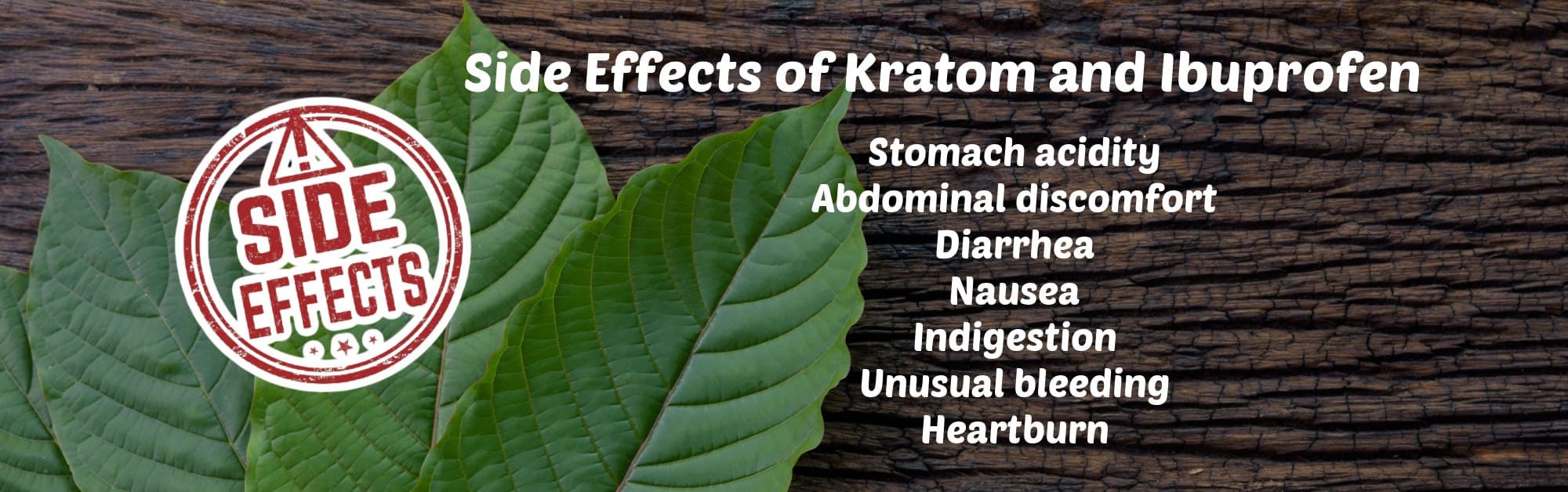 image of kratom and ibuprofen side effects