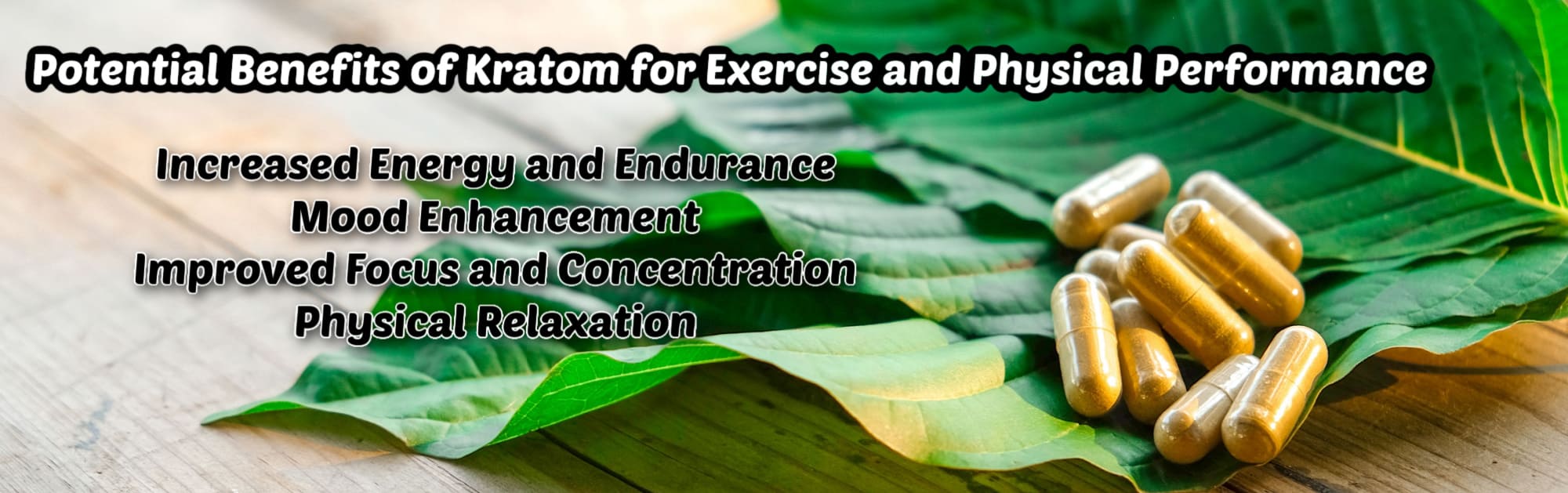 image of potential benefits of kratom for exercise and physical performance