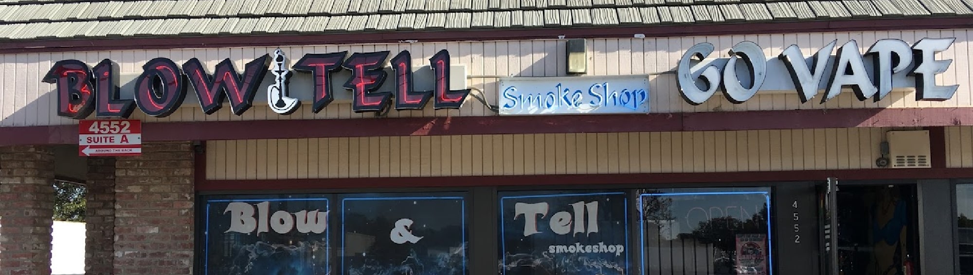 image of blow & tell smoke shop in sacramento ca