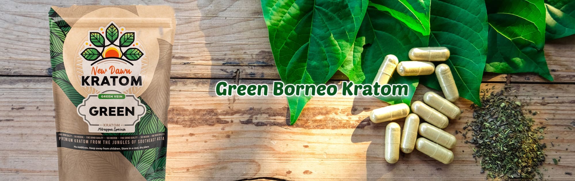 image of green borneo kratom