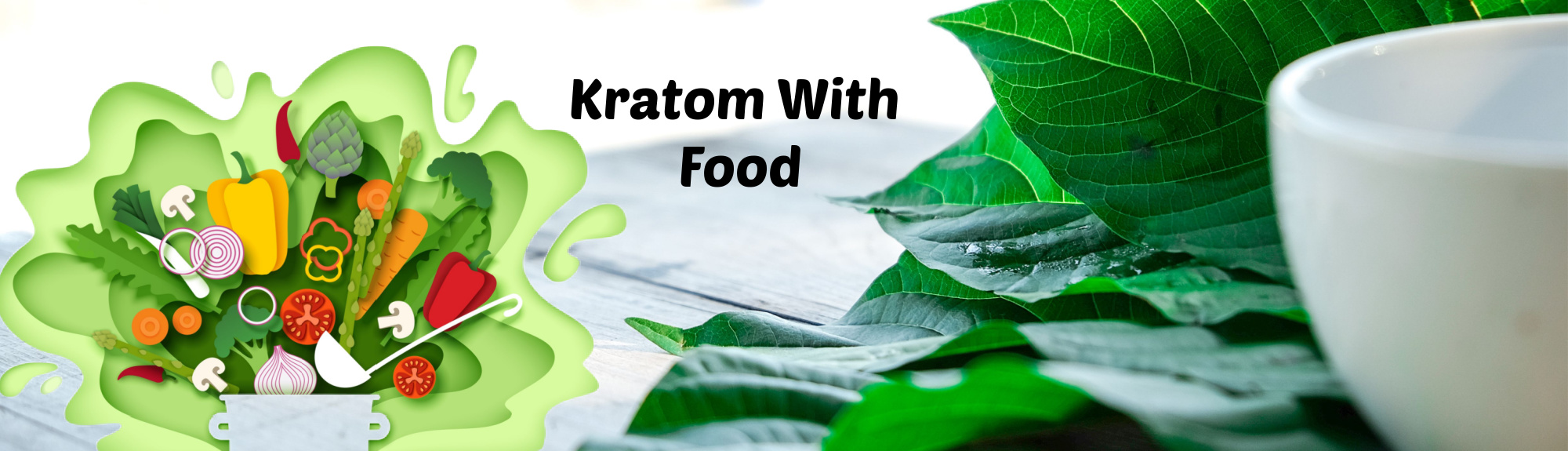 image of kratom with food